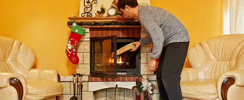 Rusted Metal Fireplace Restoration in Stratford, Connecticut